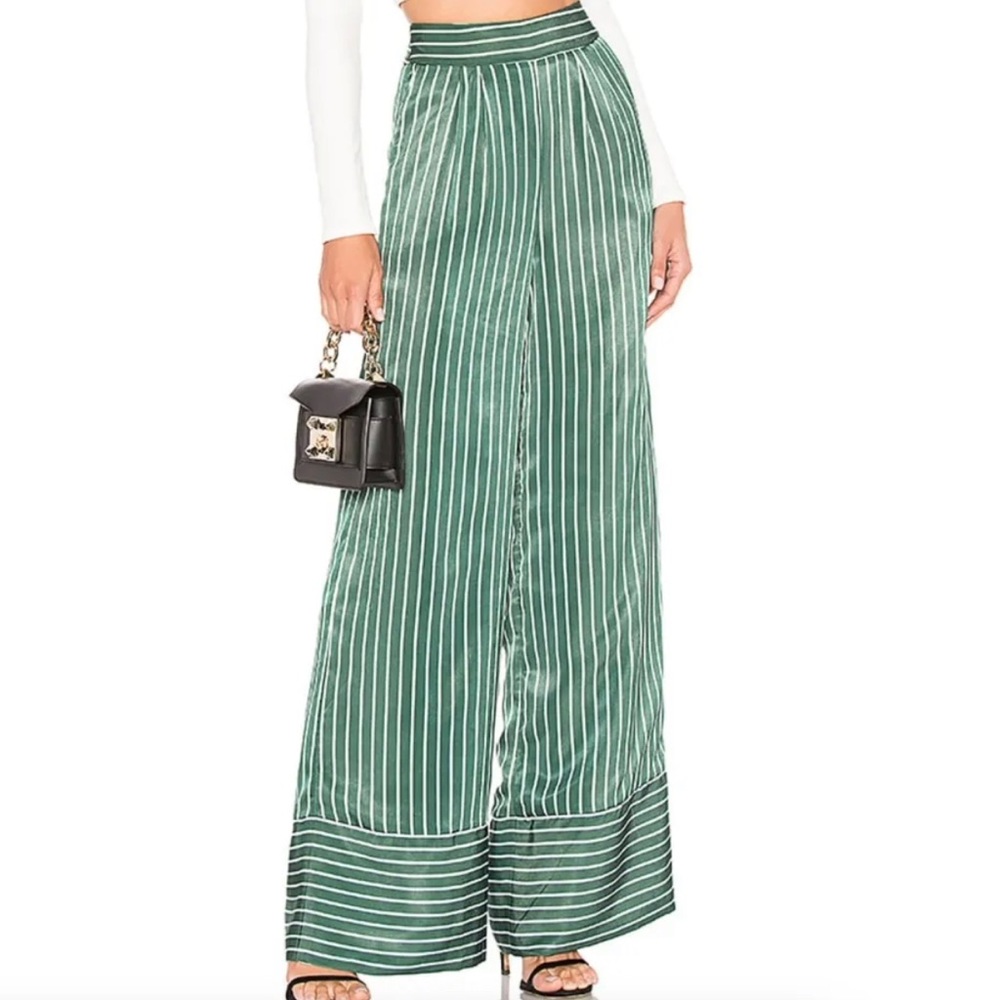 House of Harlow 1960 x Revolve Dante Pants Green with White Stripes